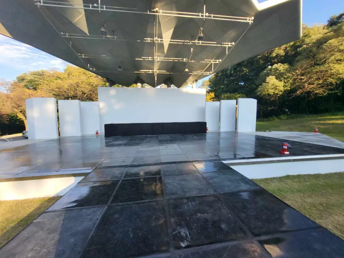 행사무대렌탈 대학교 축제 T자형 무대 시공 사례