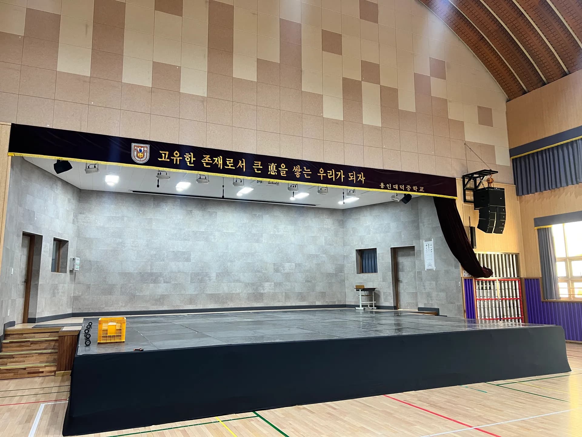 행사무대렌탈 용인대덕중 무대 시공 사례